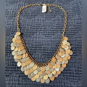Elegant Gold and Silver Statement Necklace